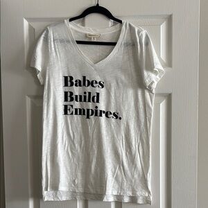 White Graphic Tee - Babes Build Empires